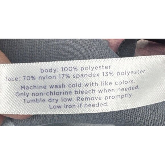 Cacique Womens Robe Tie Waist Black Pink Floral Kimono Lace Sleeves Sz 18/20 NEW - Picture 6 of 6